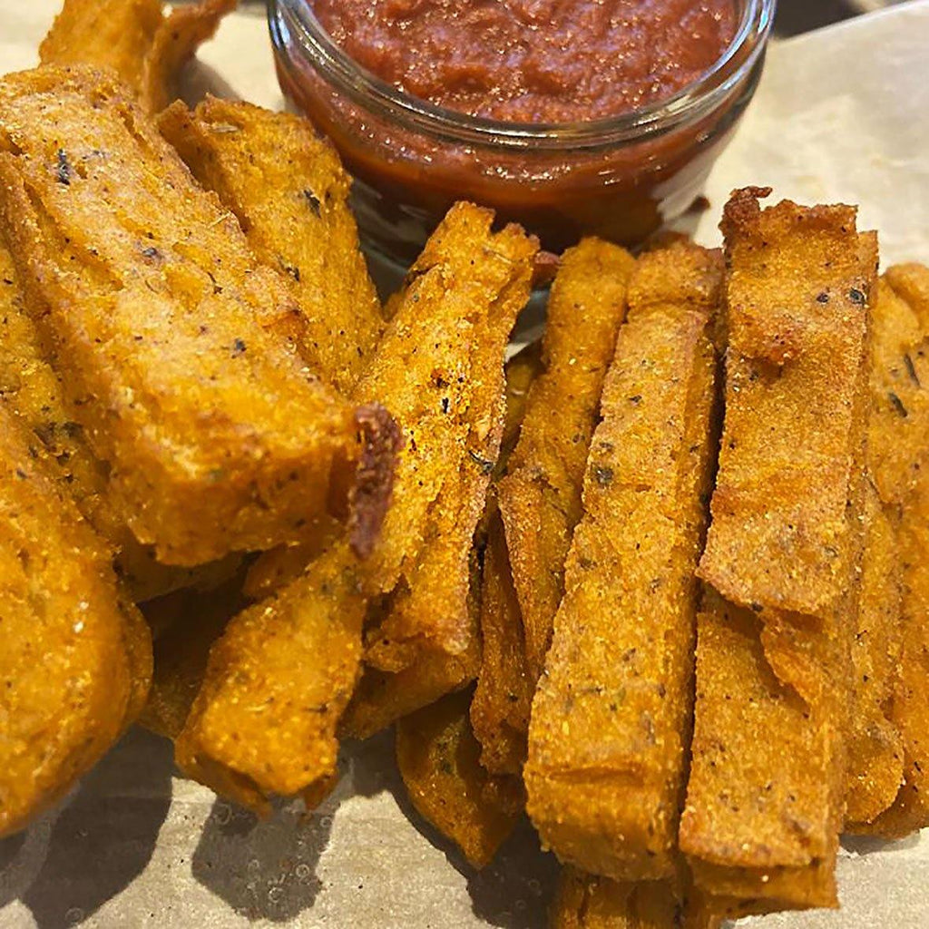 Herby Polenta Chips - DISHONOR