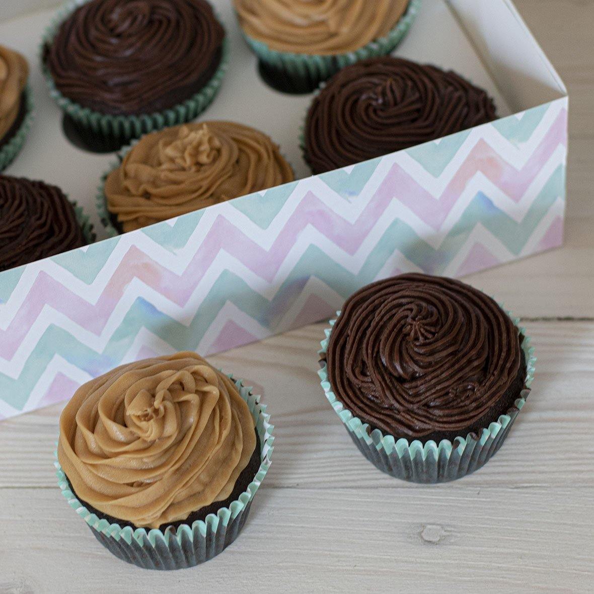 SALTED CARAMEL & CHOCOLATE CUPCAKES - DISHONOR